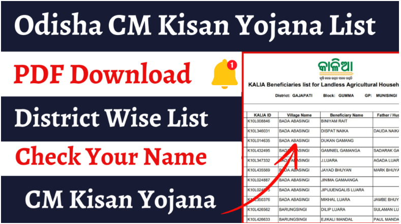 Odisha CM Kisan Yojana List