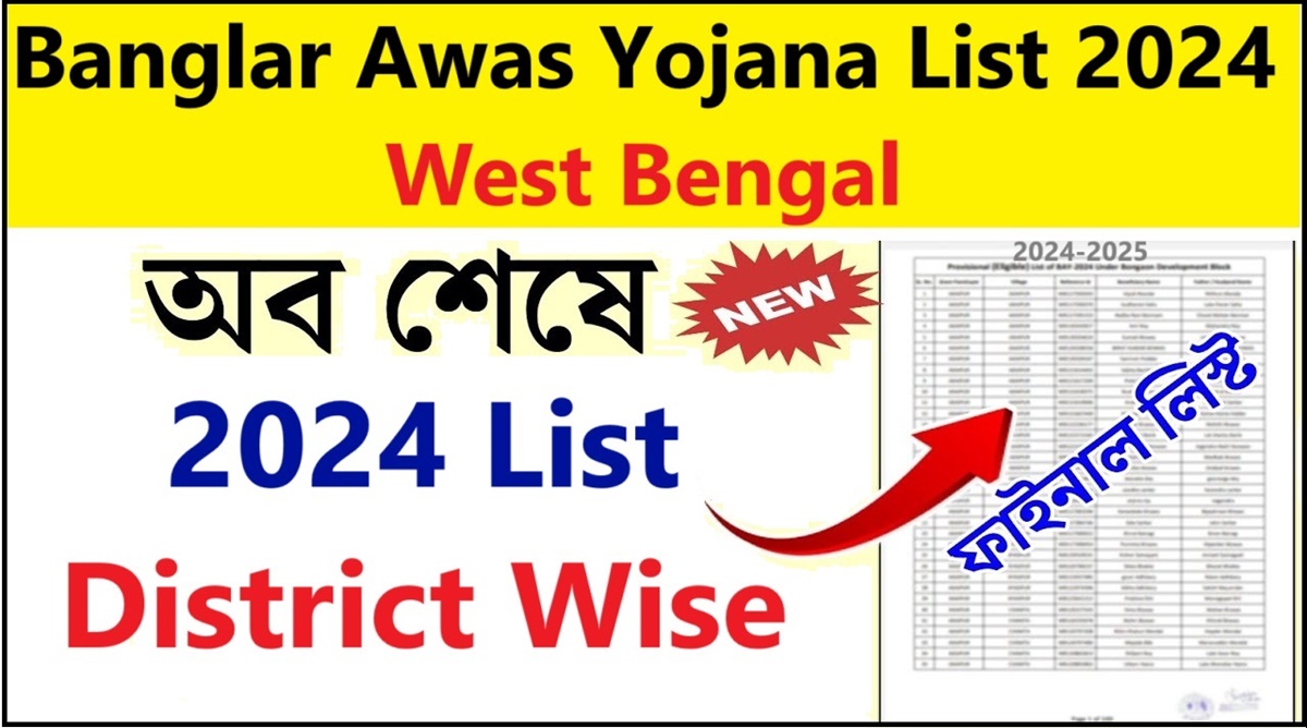 awas yojana list 2024 west bengal