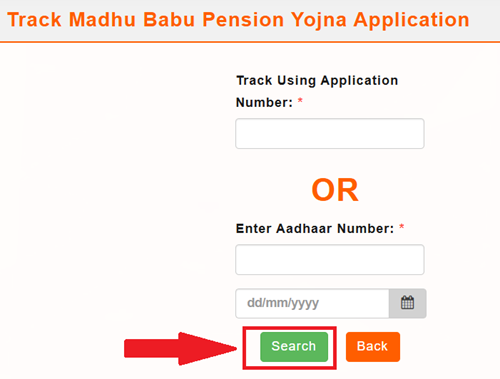 madhu babu pension yojana application status check online