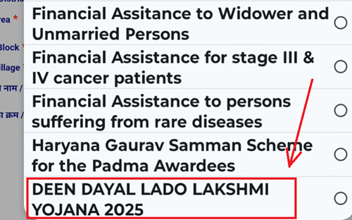 Lado Lakshmi Yojana Haryana List 4